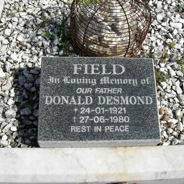 FIELD Donald Edward 1886-1933 :: FIELD Donald Desmond 1921-1980