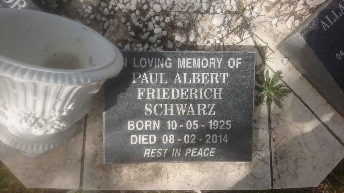 SCHWARZ Paul Albert Friederich 1925-2014