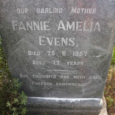 EVENS Fannie Amelia -1957