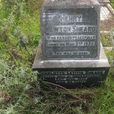 SHEARD Henry Newton -1925 &amp; Charlotte Letitia -1930