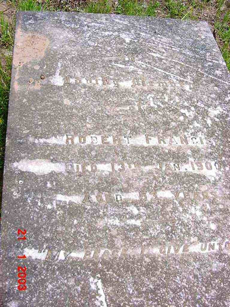 FRANCIS Robert -1900