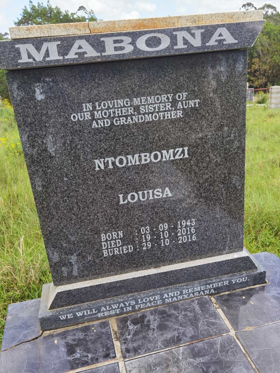 MABONA Ntombomzi Louisa 1943-2016