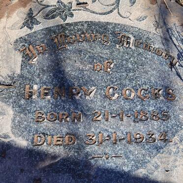 COCKS Henry 1885-1934