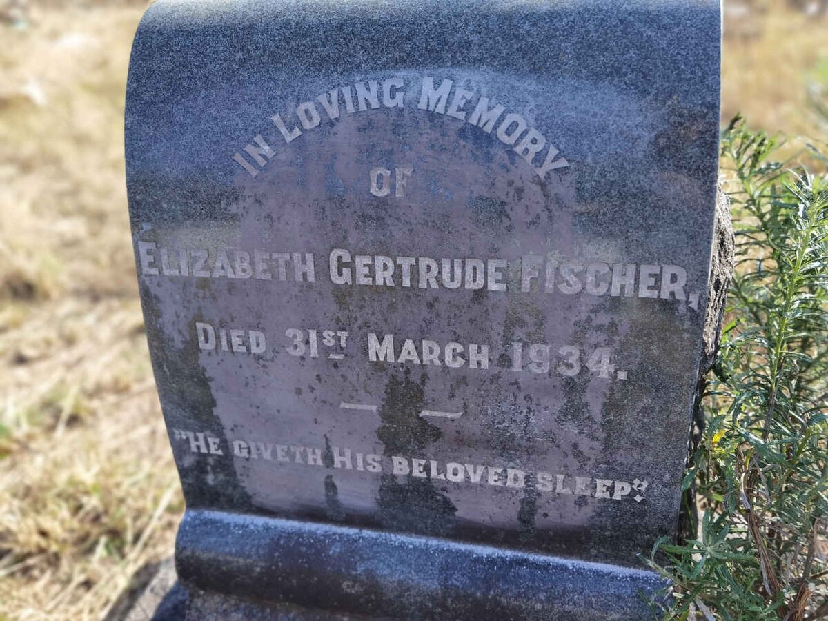 FISCHER Elizabeth Gertrude -1934