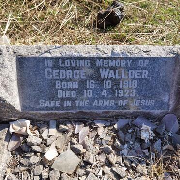 WALLDER George 1918-1923