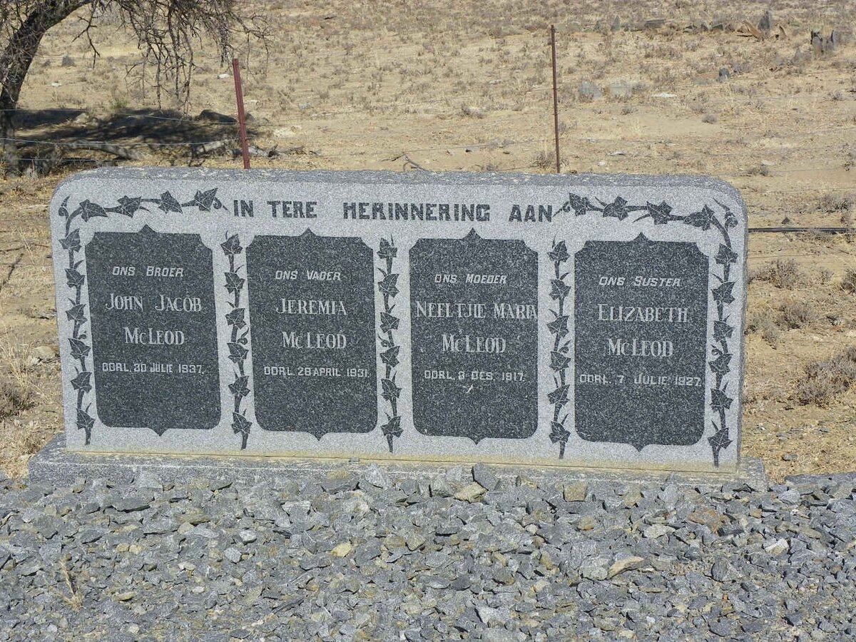 McLEOD Jeremia -1931 &amp; Neeltjie Maria -1917 