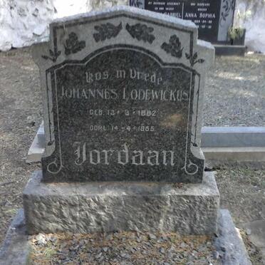 JORDAAN Johannes Lodewickus 1882-1955