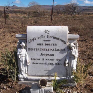 JORDAAN Hester Christina Jacoba 1907-1923