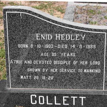 COLLETT Enid Hedley 1903-1989