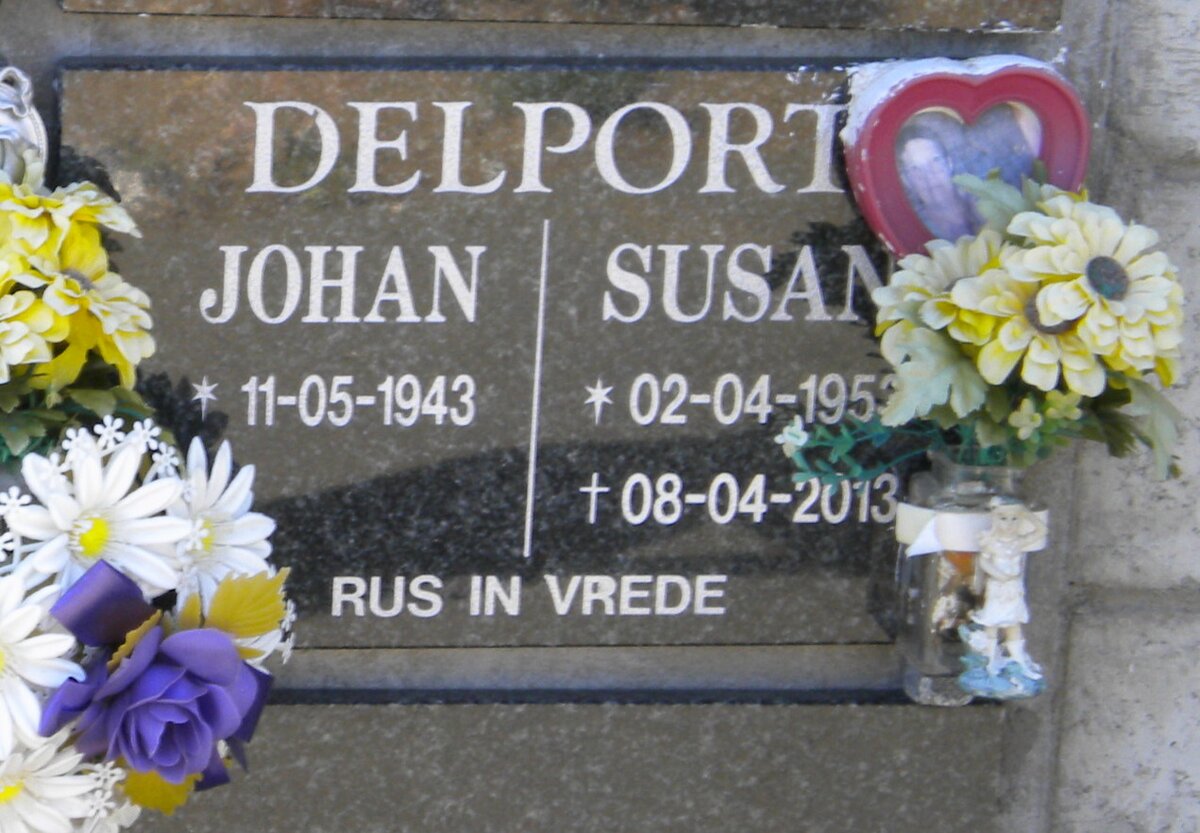 DELPORT Johan 1943- &amp; Susan 195?-2013
