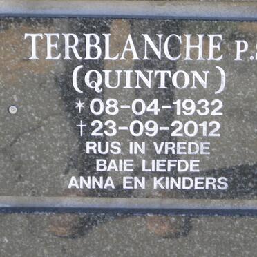 TERBLANCHE P.S. 1932-2012