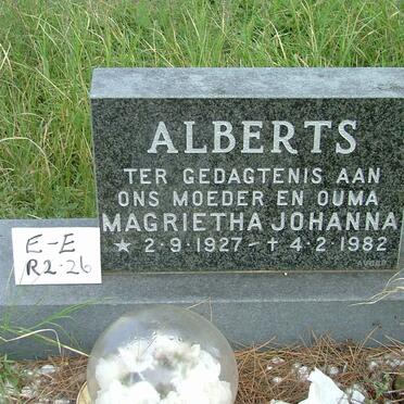 ALBERTS Magrietha Johanna 1927-1982
