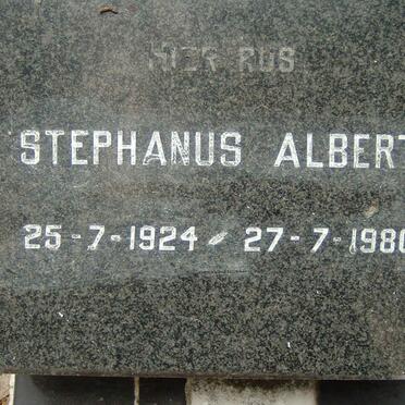 ALBERTS Stephanus 1924-1980