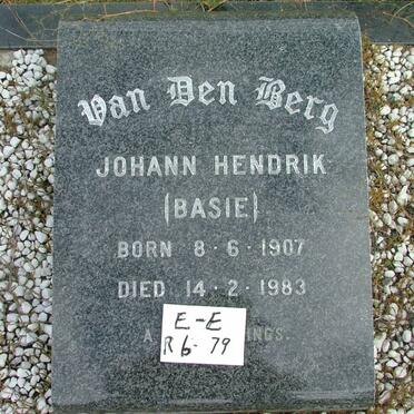 BERG Johann Hendrik, van den 1907-1983