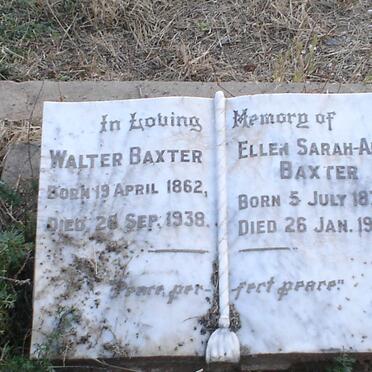 BAXTER Walter 1862-1938 &amp; Ellen Sarah-Ann 1876-1937