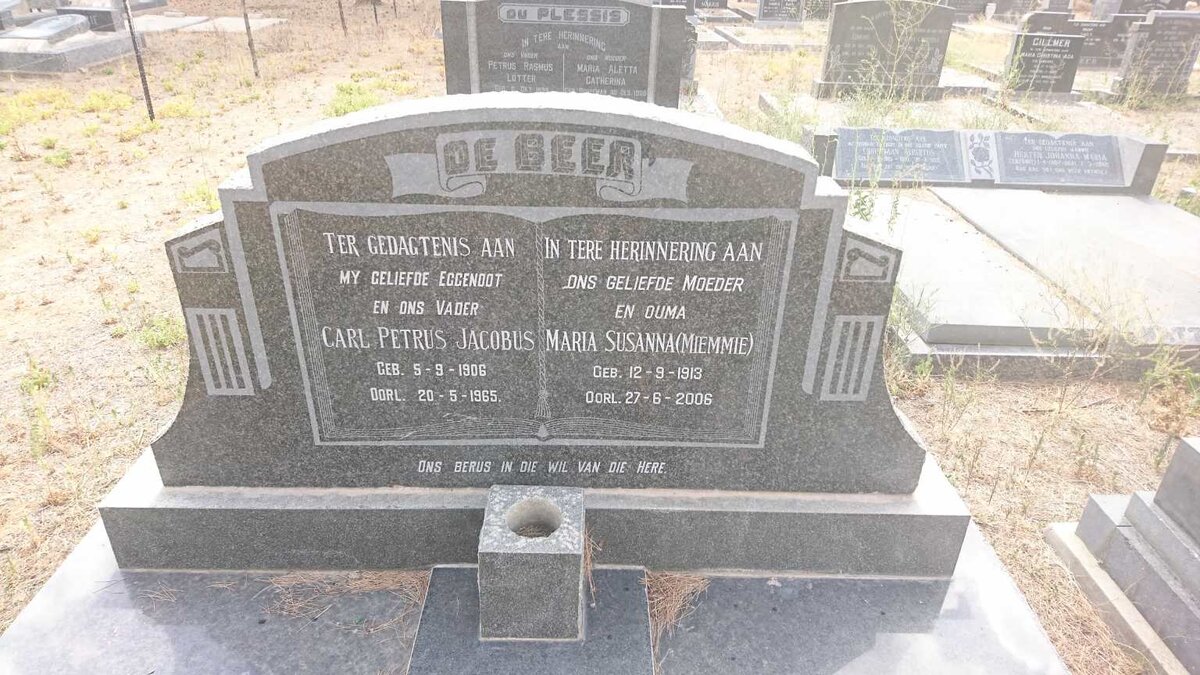 BEER Carl Petrus Jacobus, de 1906-1965 &amp; Maria Susanna 1913-2006