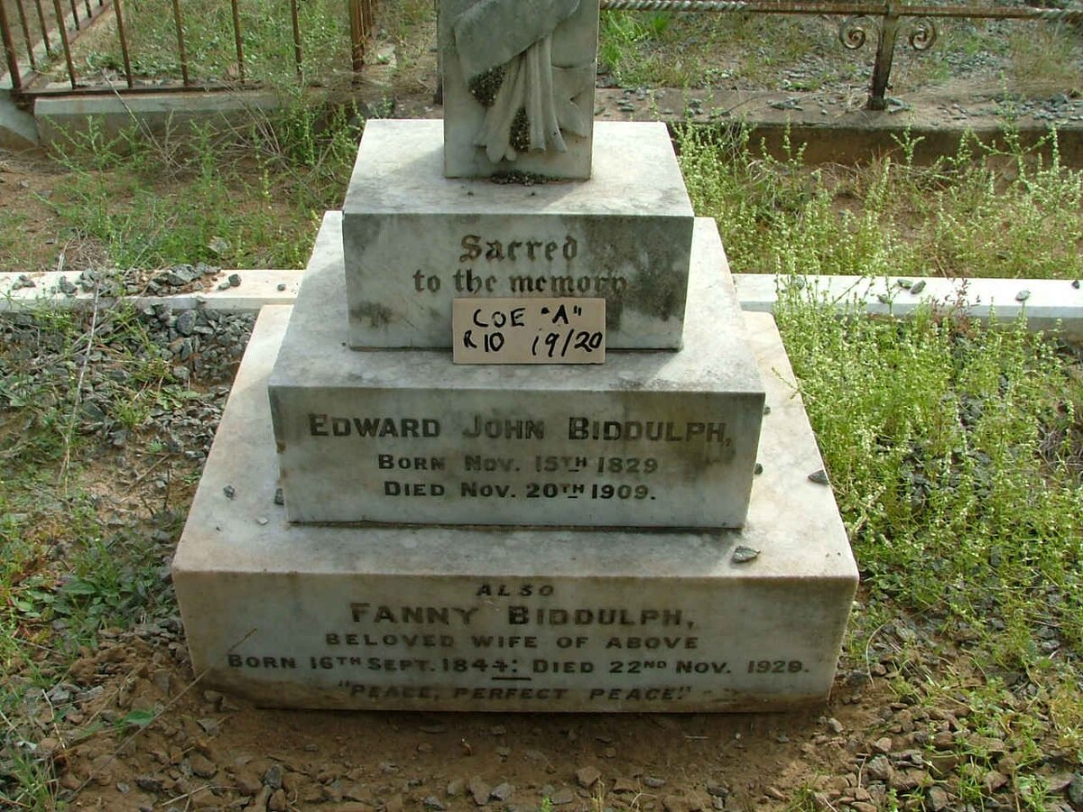 BIDDULPH Edward John 1829-1909 &amp; Fanny 1844-1929