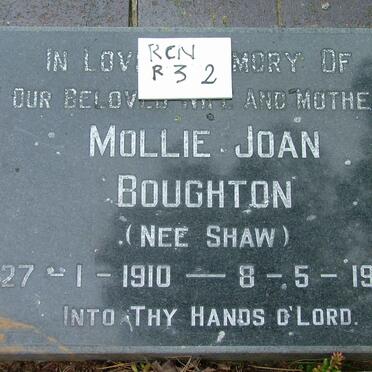 BOUGHTON Mollie Joan nee SHAW 1910-1974