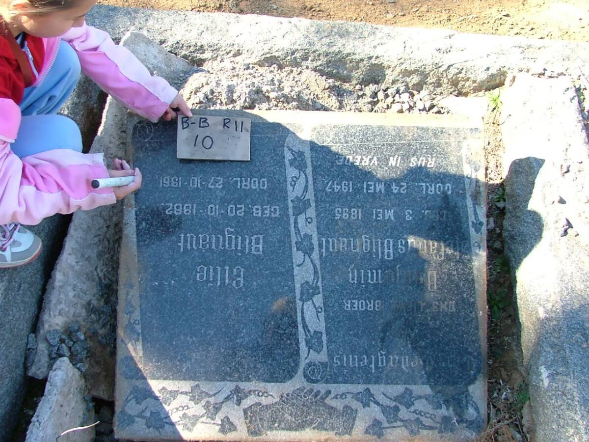 BLIGNAUT Benjamin Stefanus 1895-1947 :: BLIGNAUT Ellie 1882-1961