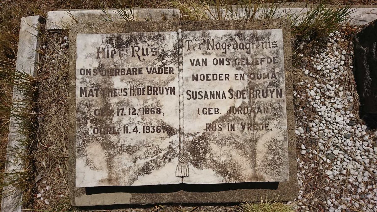 BRUYN Mattheus H., de 1868-1936 &amp; Susanna S. JORDAAN