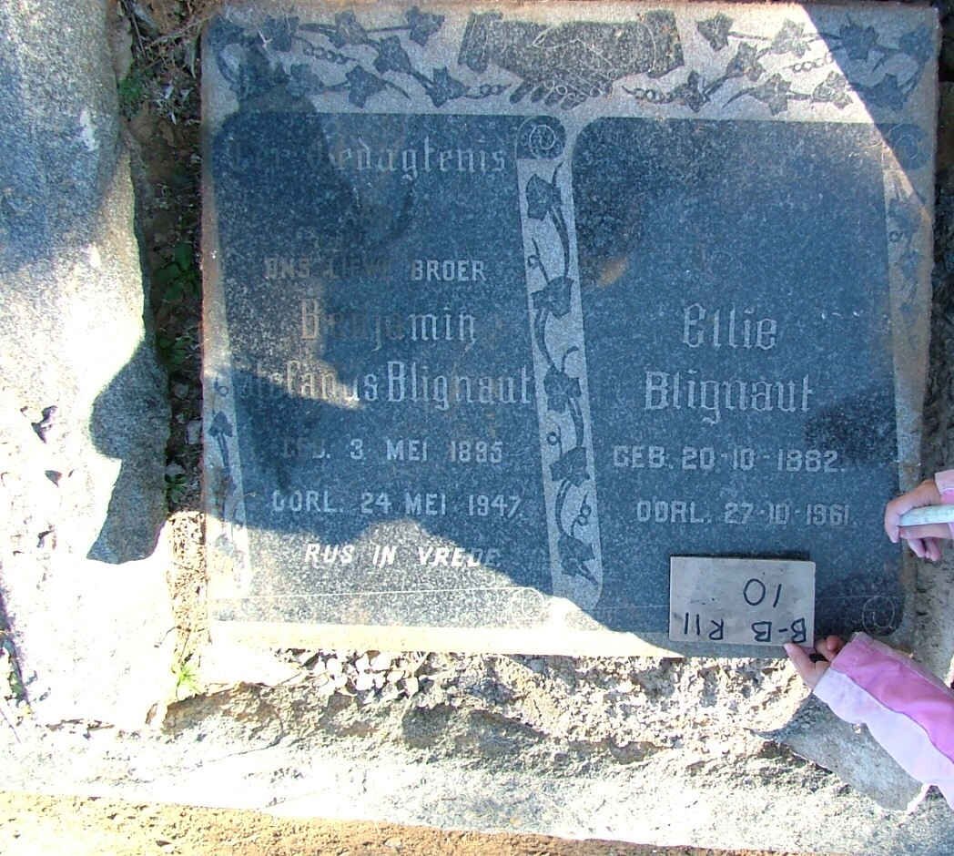 BLIGNAUT Stefanus 1895-1947 &amp; Ellie 1862-1961
