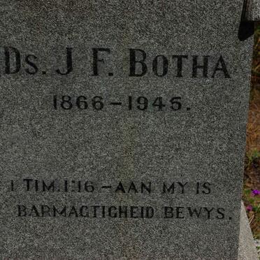 BOTHA J.F. 1866-1945