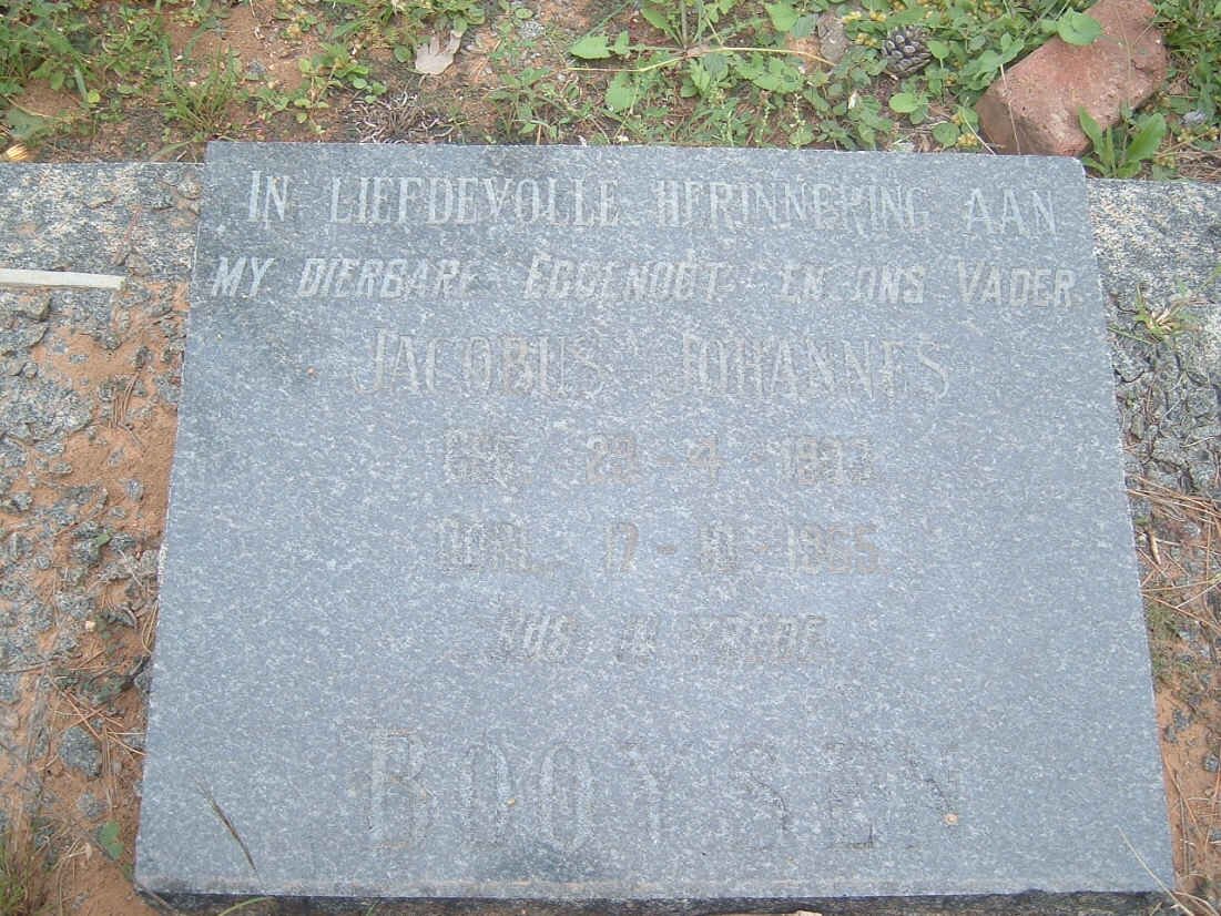 BOOYSEN Jacobus Johannes 19??-19?5