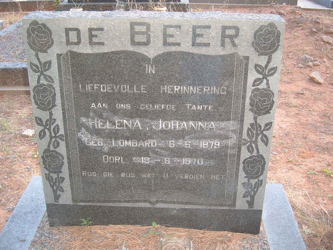 BEER Helena Johanna, de nee LOMBARD 1879-1970