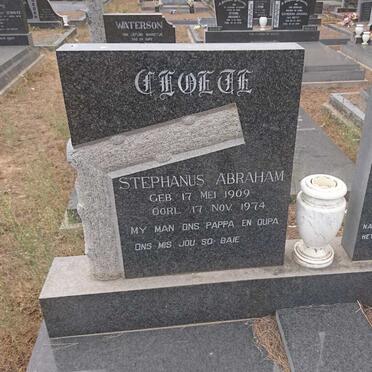 CLOETE Stephanus Abraham 1909-1974 &amp; Elizabeth Johanna DREYER 1919-1984
