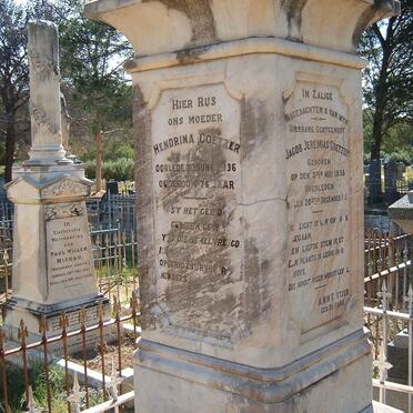 COETZER Jacob Jeremias 1855-1917 &amp; Hendrina -1936