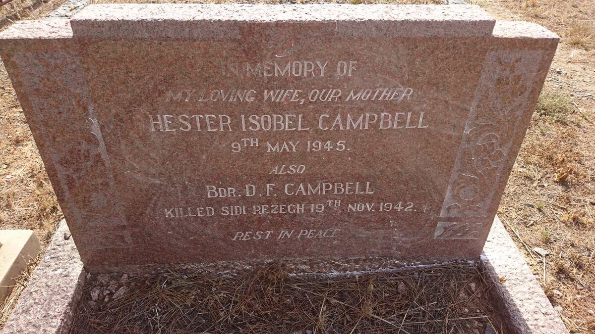 CAMPBELL  Hester Isobel -1945 :: CAMPBELL D.F. -1942