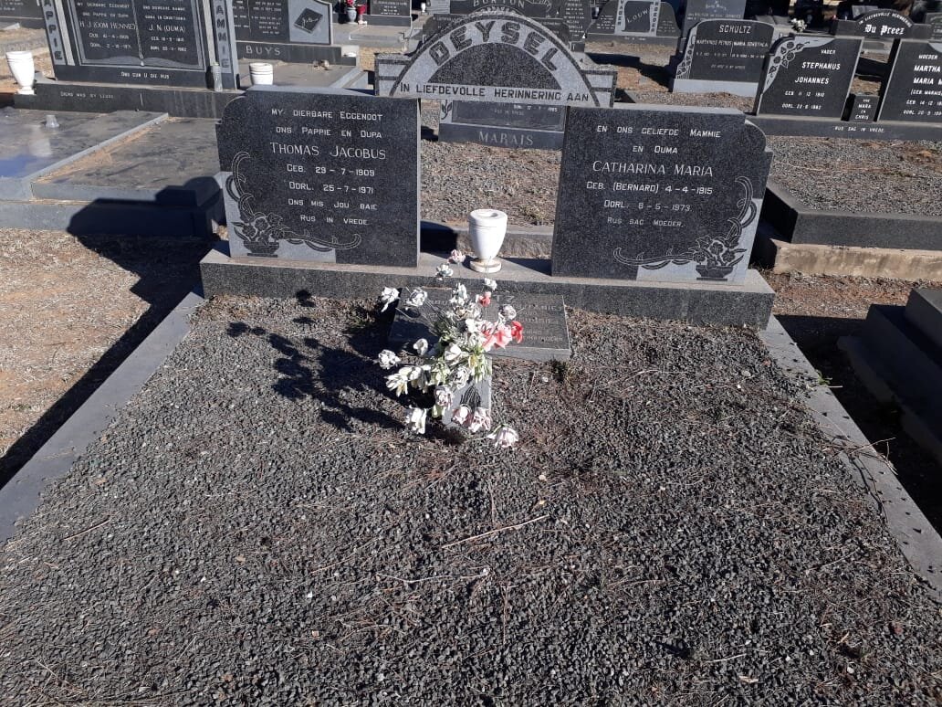 DEYSEL Thomas Jacobus 1909-1971 &amp; Catharina Maria BERNARD 1915-1973