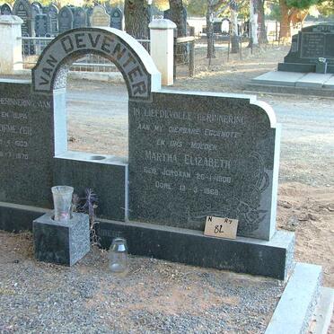 DEVENTER Martha Elizabeth, van nee JORDAAN 1906-1968