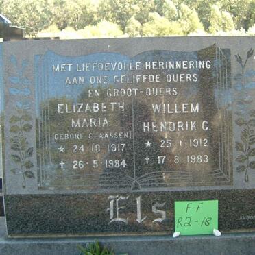 ELS Willem Hendrik C. 1912-1983 &amp; Elizabeth Maria CLAASSEN 1917-1984