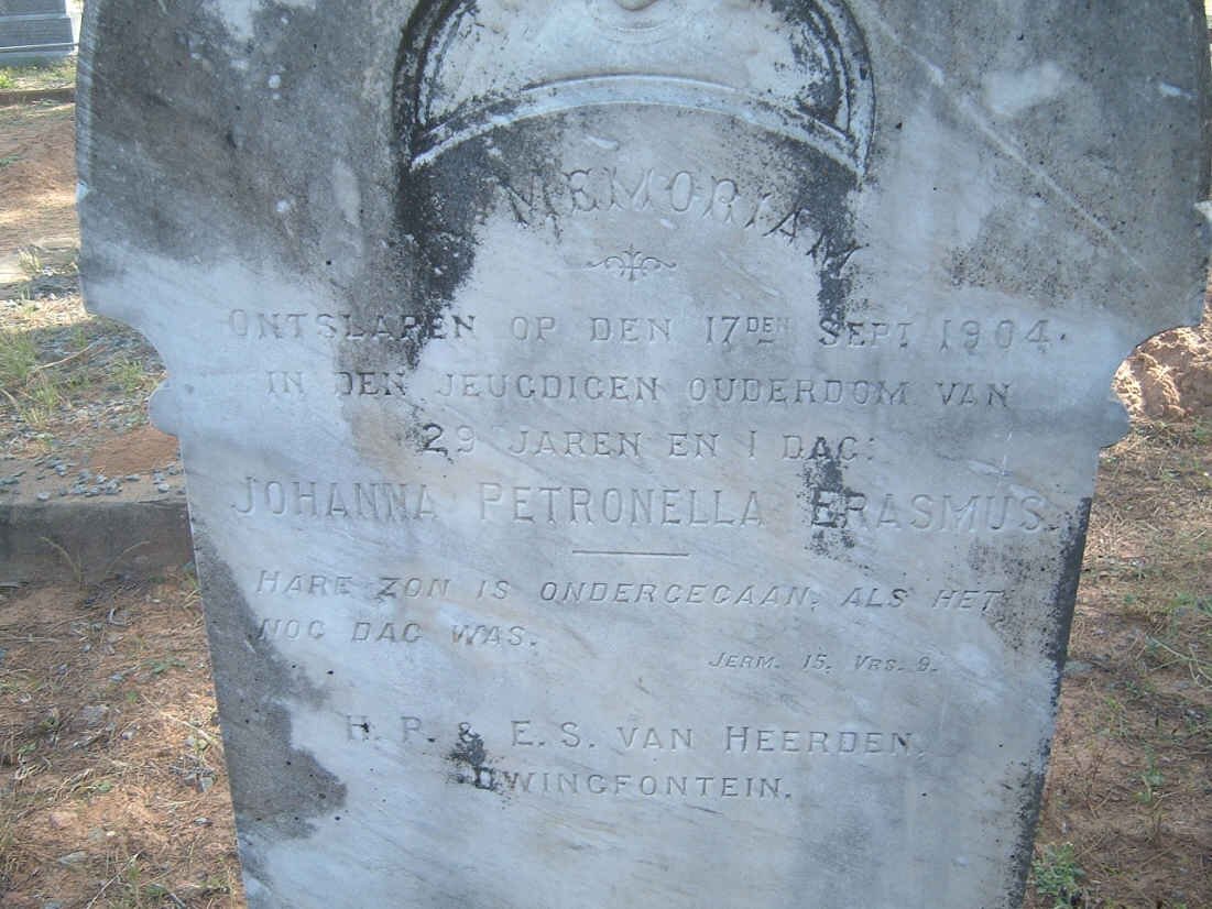 ERASMUS Johanna Petronella -1904