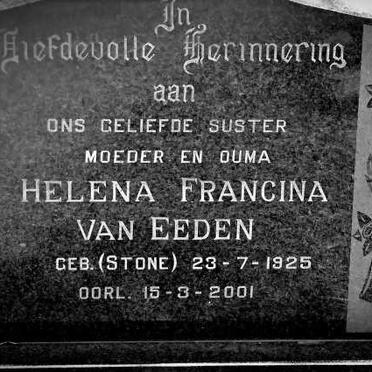 EEDEN Helena Francina, van nee STONE 1925-2001
