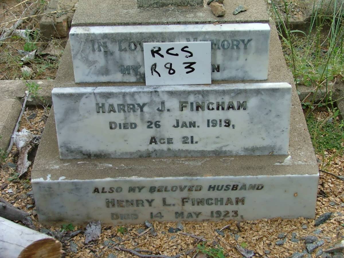 FINCHAM Harry J. 1919 :: FINCHAM Henry L. -1923