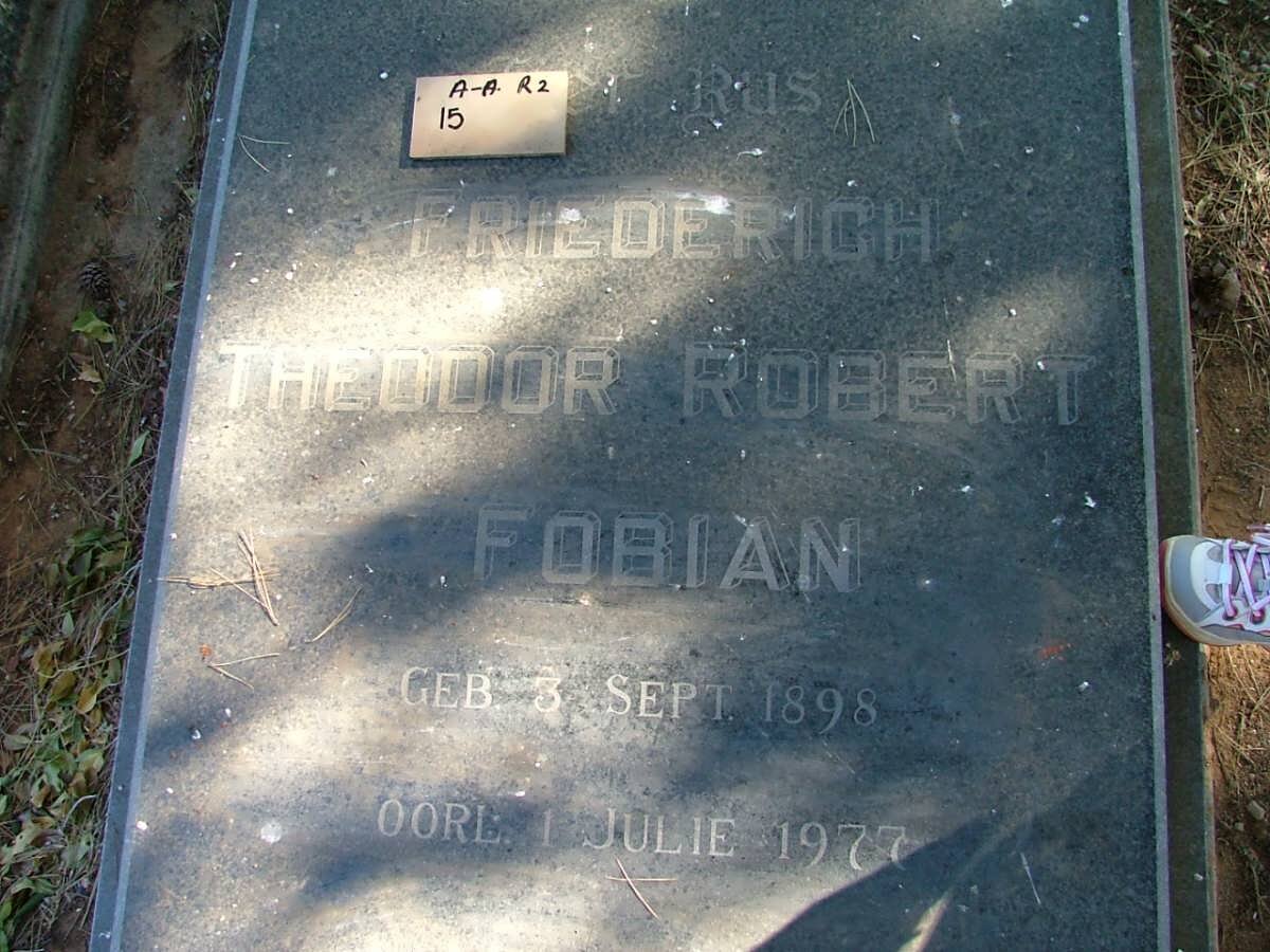 FOBIAN Friederich Theodor Robert 1898-1977