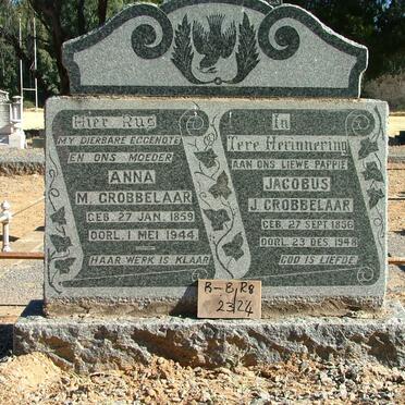 GROBBELAAR Jacobus J. 1856-1948 &amp; Anna M. 1859-1944