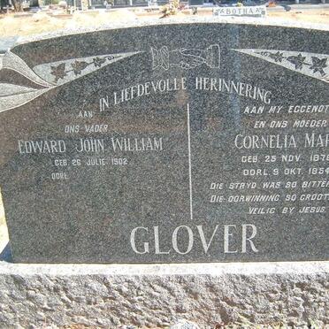 GLOVER Edward John William 1902- &amp; Cornelia Maria 1878-1954