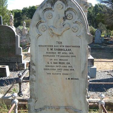 GROBBELAAR C.M. 1831-1895 :: VAN HEERDEN E.S. 1851-1919