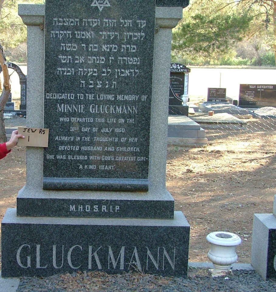 GLUCKMANN Minnie -1950