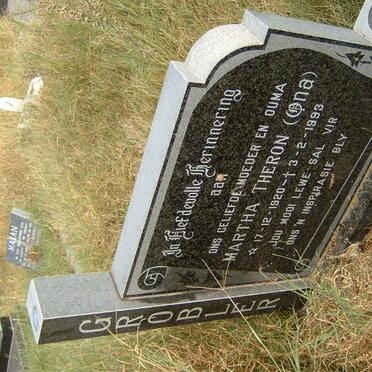 GROBLER Martha Theron 1920-1993