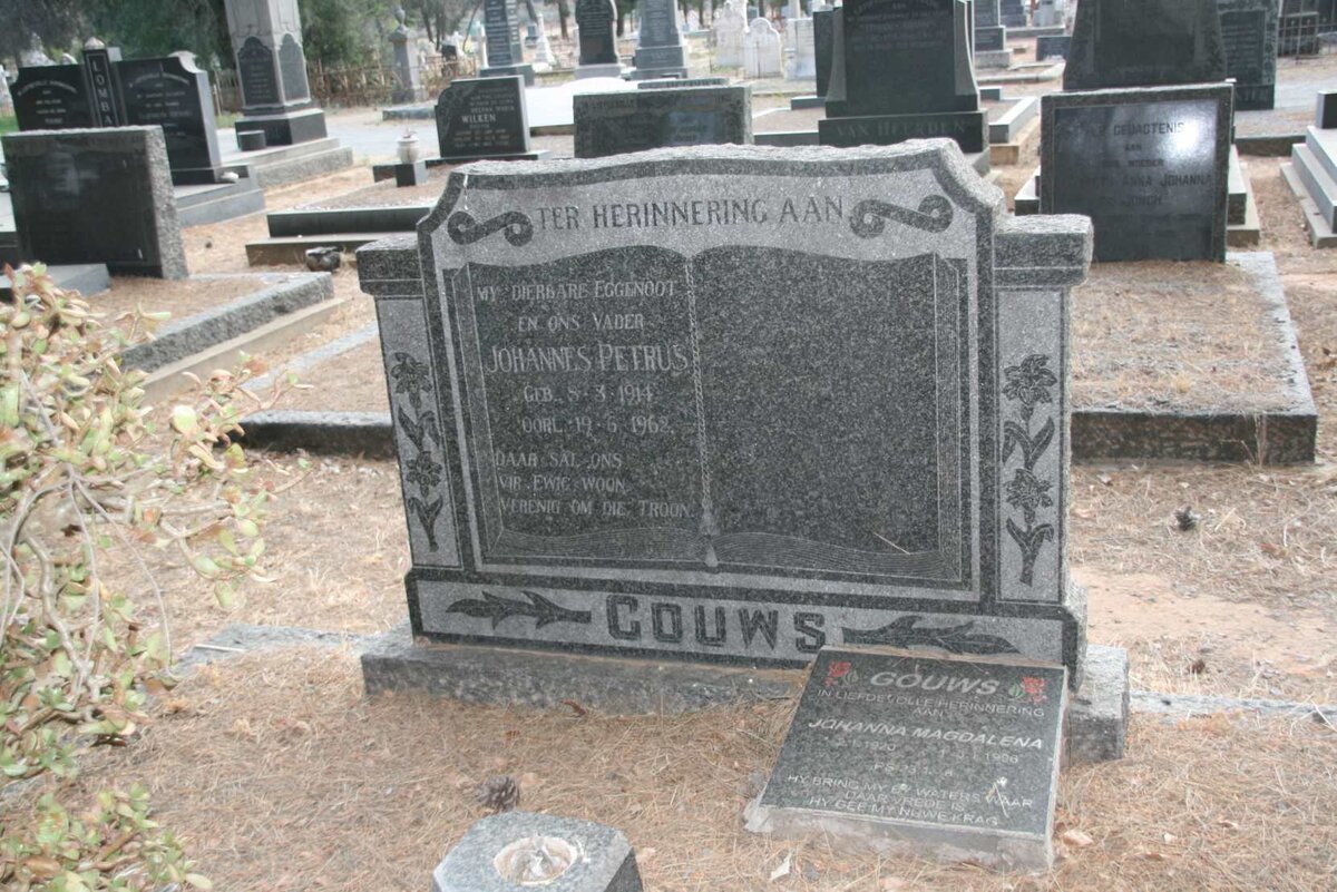 GOUWS Johannes Petrus 1914-1968 :: GOUWS Johanna Magdalena 1920-1996