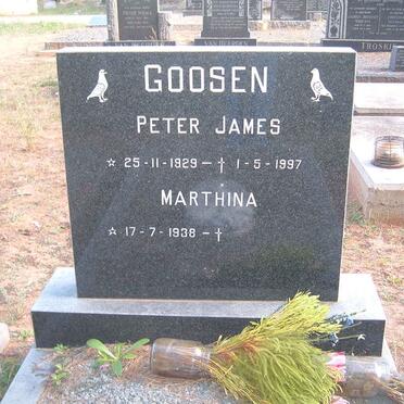 GOOSEN Peter James 1929-1997 &amp; Marthina 1938-