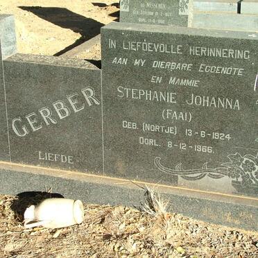 GERBER Jacobus Johannes 1919-1982 &amp; Stephanie Johanna NORTJE 1924-1966 