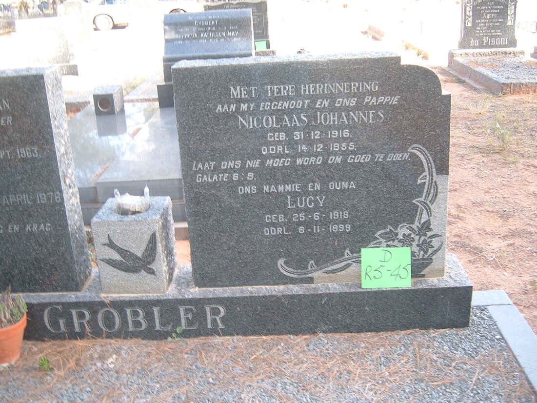GROBLER Nicolaas Johannes 1916-1955 &amp; Lucy 1919-199?