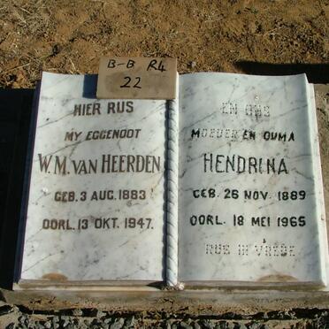 HEERDEN W.M., van 1883-1947 &amp; Hendrina 1889-1965