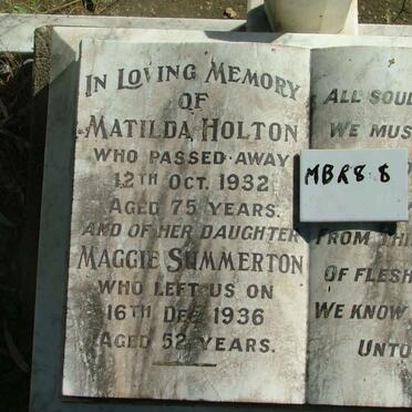 HOLTON Matilda -1932 :: SUMMERTON Maggie -1936