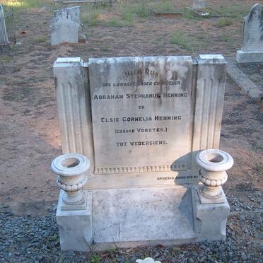 HENNING Abraham Stephanus &amp; Elsie Cornelia VORSTER